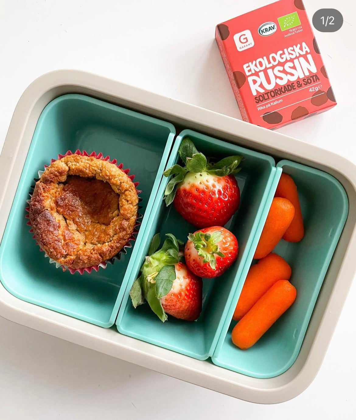 Gröt muffins med hallon